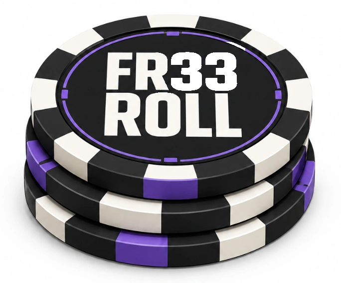 FR33ROLL poker chip logo