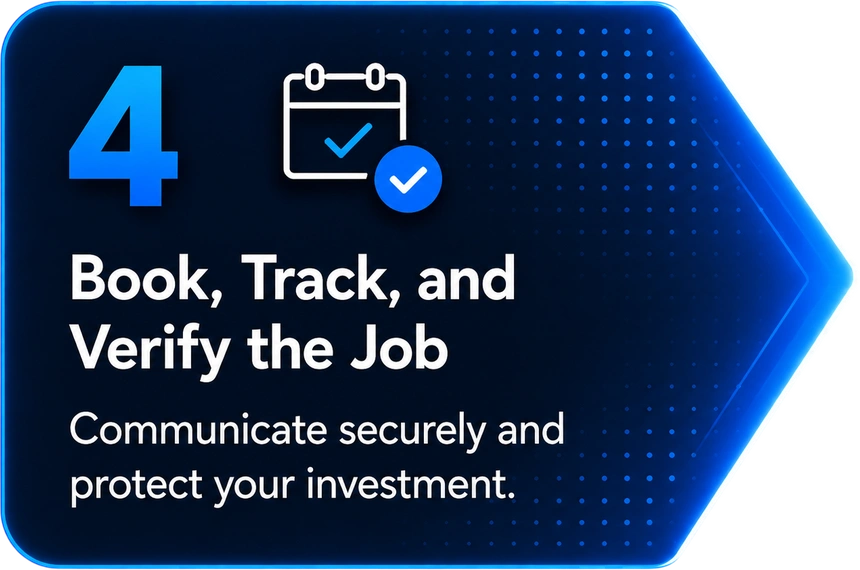 Book, track, and verify the job